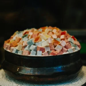 A big bowl of Floral Turkish Delights