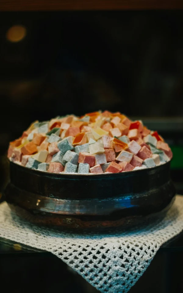 A big bowl of Floral Turkish Delights