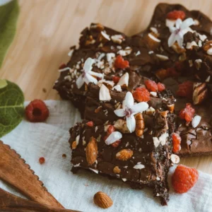 Chocolate Raspberry Nut Brownies